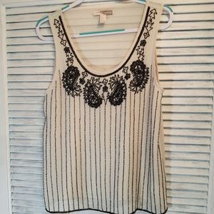 Forever 21 sleeveless beaded blouse. Size medium.